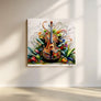 Botanical Wall Art Canvas Print featuring natural symmetry and vibrant greenery for organic-inspired decor
