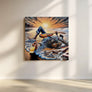 Dynamic Music Wall Art Canvas Print portraying the soulful mood and poetic tone of The Fugees’ version of “Killing Me Softly.