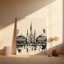 Cathedral’s View – a Black and White Cathedral Wall Art Canvas Print emphasizing spiritual serenity and structural elegance.