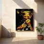 Edgy Rock and Roll Wall Art Canvas Print of Keith Richards, embodying the rebellious spirit of rock through powerful imagery.