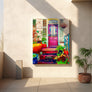 Framed New Orleans French Quarter Architecture Art Print perfect for lovers of vintage charm and Southern architectural history.
