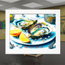 Louisiana Eastern Oysters - Kitchen Wall Art Canvas Print