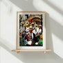 Vibrant Jazz Wall Art Canvas Print featuring the Algiers Brass Band in a dynamic street performance scene.