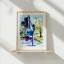 "Elegant Dance Wall Art Canvas Print of ballerinas in mid-pose under dappled sunlight, perfect for creative interior spaces."