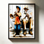 Giant Steps Music Wall Art Canvas Print Front View Floating Frame