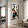 Giant Steps Music Wall Art Canvas Print Side View Black Frame