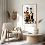 Giant Steps Music Wall Art Canvas Print Side View Gold Frame