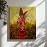 Powerful African American Art Canvas Print highlighting Harlem heritage with a floral tribute to resilience and beauty.