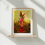 Harlem Rose African American Art Canvas Print showcasing Black cultural pride and artistic expression in a vibrant portrait.