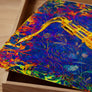 Modern Jazz Wall Art Saxophone Canvas Print designed to enhance music studios or creative living spaces with bold musical flair.