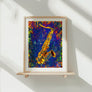 Jazz Wall Art Saxophone Canvas Print of “Jay’s Sax” featuring bold hues and fluid lines celebrating the legacy of jazz fusion.