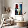 Ornette Coleman Music Wall Art Canvas Print Side View Gold Frame