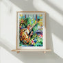 Abstract Jazz Wall Art Canvas Print featuring garden-inspired elements and dynamic brushstrokes.