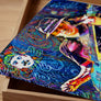 Limited edition Music Wall Art Canvas Print honoring Carlos Santana’s musical legacy with bold textures and expressive style.
