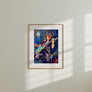 Music Wall Art Canvas Print of Carlos Santana mid-performance, capturing the emotion and energy of a Latin rock legend.