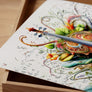 Nature-inspired Botanical Wall Art Canvas Print with abstract plant life composition and calming color palette