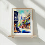 Vintage-style New Orleans Streetcar Canvas Print showcasing the iconic green streetcar traveling through the Garden District.
