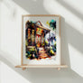 Southern-style New Orleans Wall Art Print showcasing ornate balconies and lush gardens from the iconic Garden District.