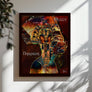 Striking Nefertiti Egyptian Queen Canvas Print featuring bold lines and historic Egyptian symbolism in museum-quality reproduction
