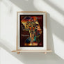 The Pharaoh Queen Nefertiti Egyptian Queen Canvas Print with intricate headdress and elegant side profile against a textured backdrop