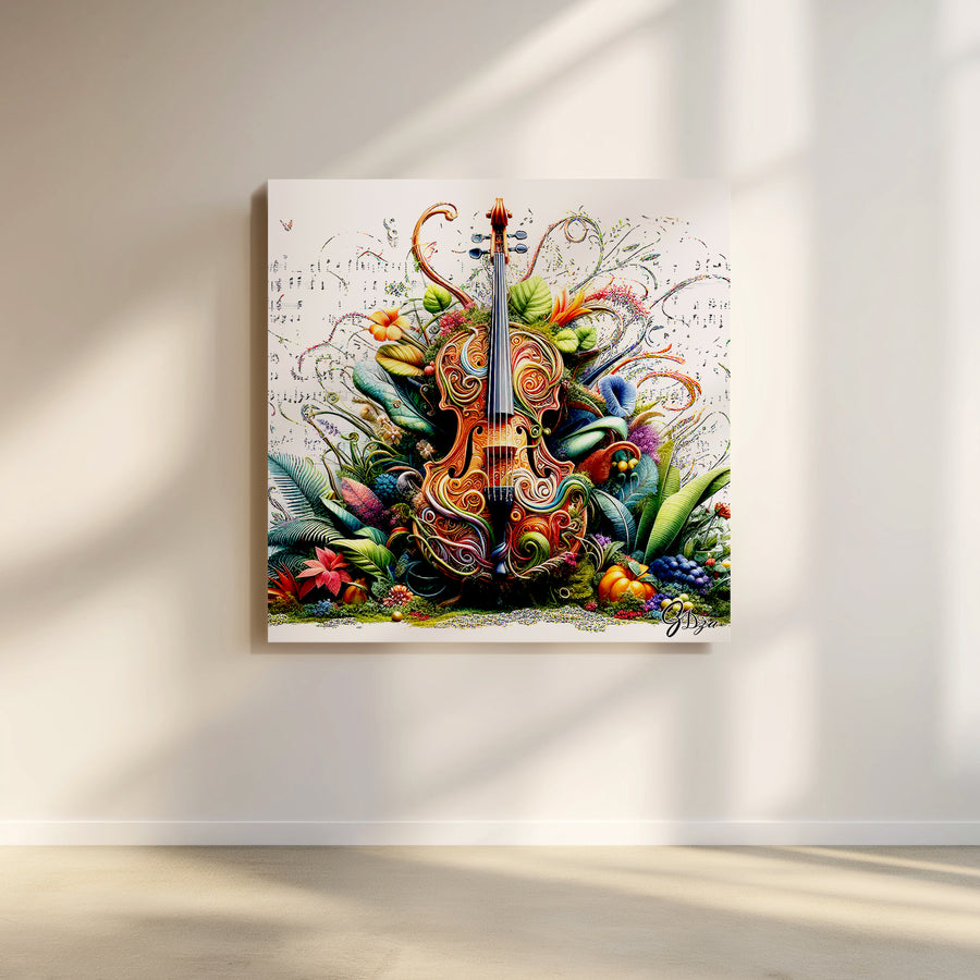 Botanical Wall Art Canvas Print featuring natural symmetry and vibrant greenery for organic-inspired decor