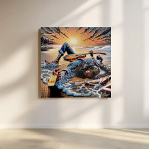 Dynamic Music Wall Art Canvas Print portraying the soulful mood and poetic tone of The Fugees’ version of “Killing Me Softly.