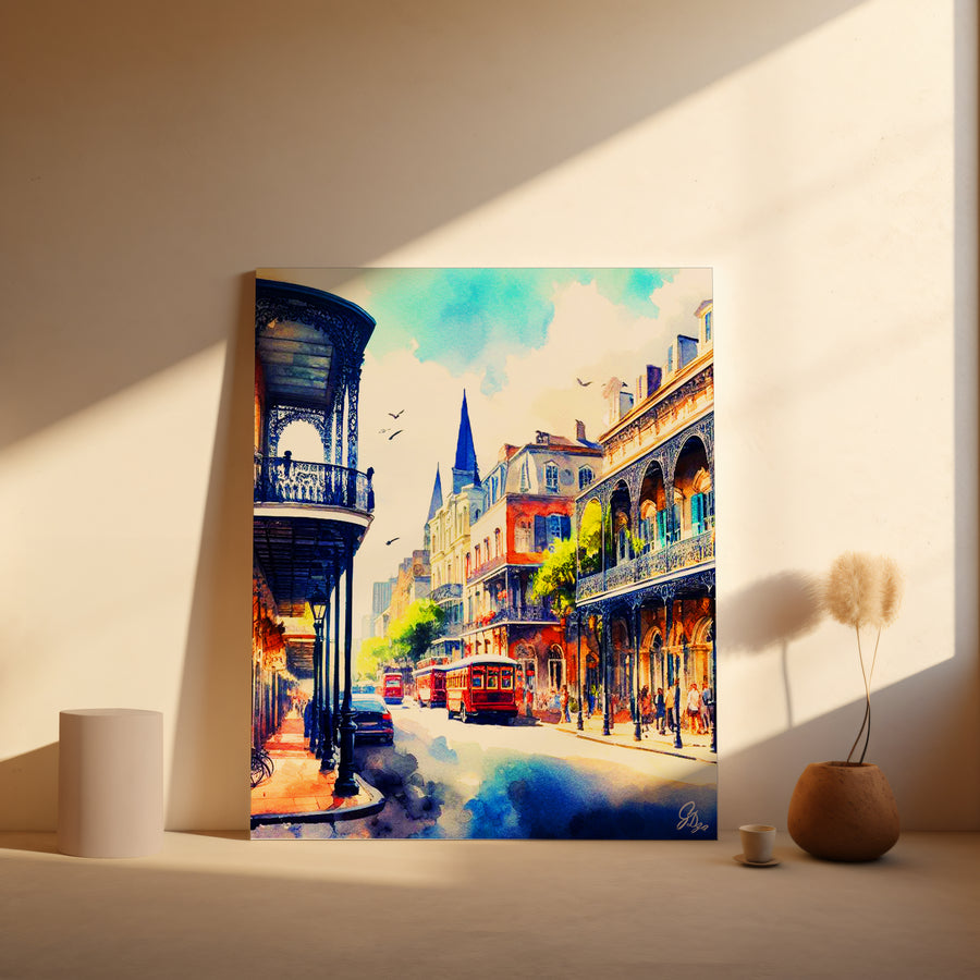 St. Charles Way – New Orleans Streetcar Canvas Print