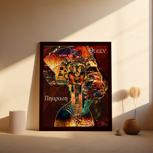 Gallery-wrapped Nefertiti Egyptian Queen Canvas Print perfect for adding African royalty-inspired elegance to your home decor