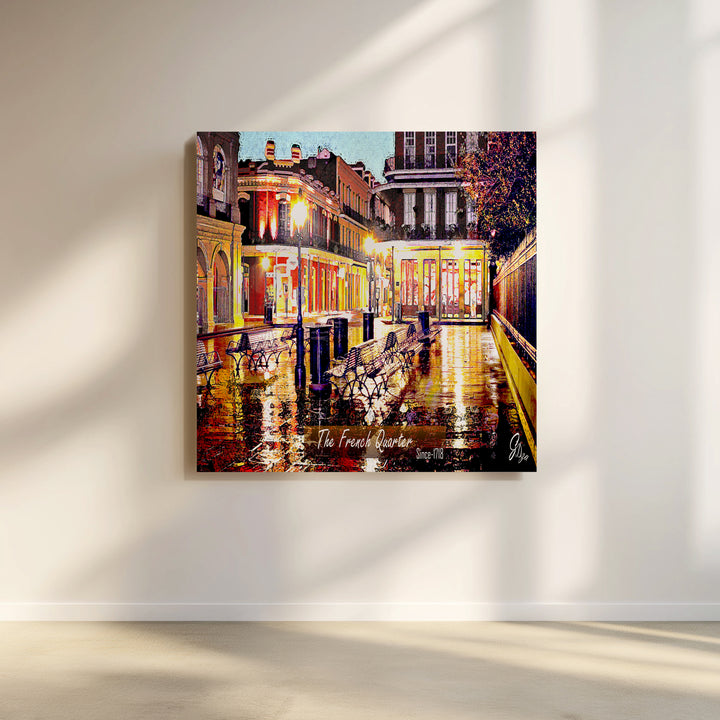 New Orleans Ironwork Art Print – “The Bench in Quarter’s” French Quarter Architecture Decor
