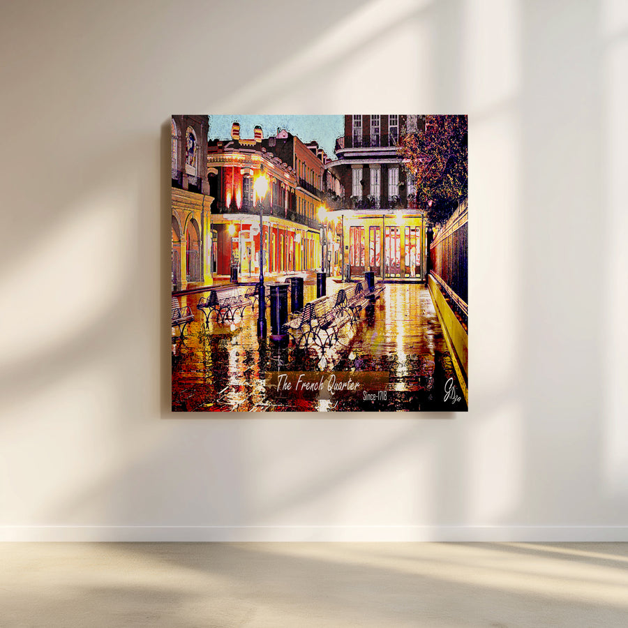 New Orleans Ironwork Art Print – “The Bench in Quarter’s” French Quarter Architecture Decor