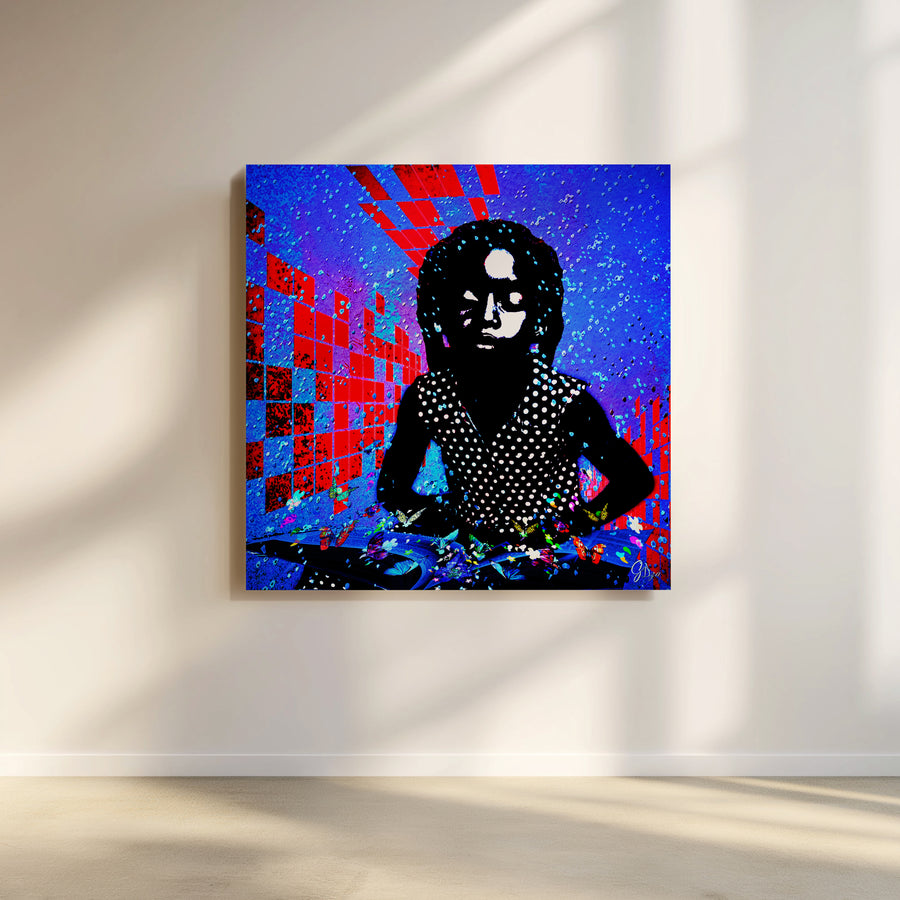 Expressive Bluegrass Music Art Canvas Print portraying deep southern roots and educational history through symbolic, folk-inspired visuals.