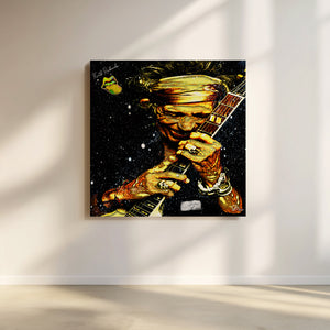 Rock and Roll Wall Art Canvas Print – Keith Richards Guitar Legend Decor