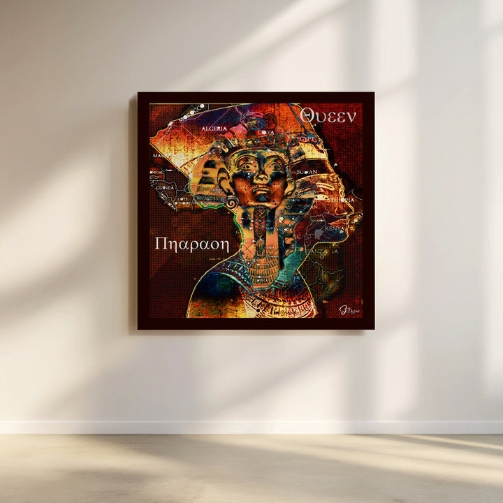 Limited edition Nefertiti Egyptian Queen Canvas Print honoring one of ancient history’s most iconic female leaders
