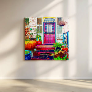 Timeless New Orleans French Quarter Architecture Art Print capturing a historic home’s facade with iconic balconies, shutters, and southern charm.