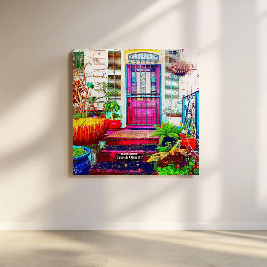Timeless New Orleans French Quarter Architecture Art Print capturing a historic home’s facade with iconic balconies, shutters, and southern charm.