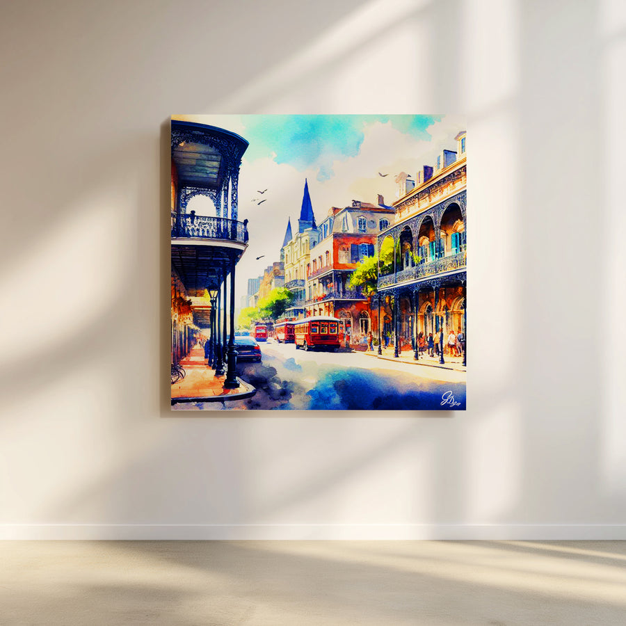 St. Charles Way – New Orleans Streetcar Canvas Print