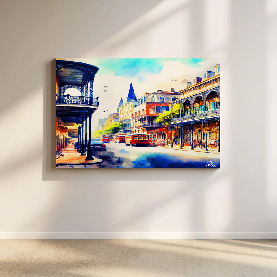 St. Charles Way – New Orleans Streetcar Canvas Print