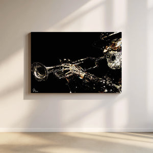 Premium Jazz Wall Art Canvas Print inspired by Joe Sample’s album “Ashes to Ashes,” blending visual art with sound symbolism.