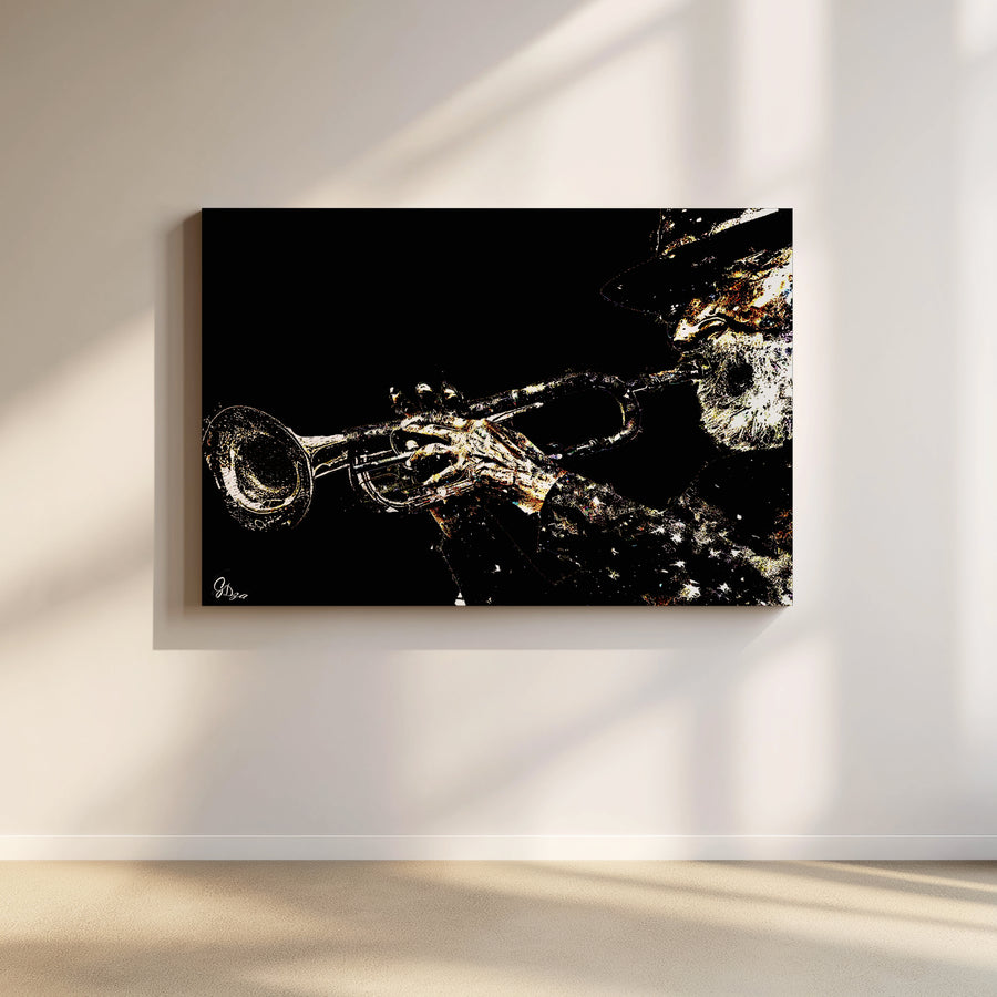 Premium Jazz Wall Art Canvas Print inspired by Joe Sample’s album “Ashes to Ashes,” blending visual art with sound symbolism.