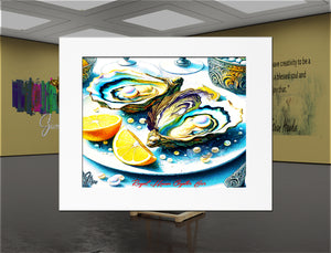 Louisiana Eastern Oysters - Kitchen Wall Art Canvas Print