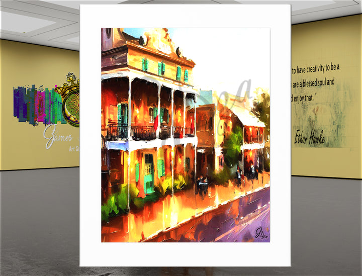 New Orleans Wall Art Canvas Print – “Decatur Street” French Quarter Decor