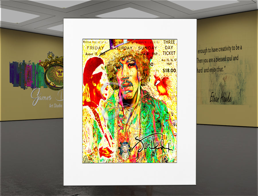Jimi Hendrix Ticket – Rock Legend Canvas Art Print