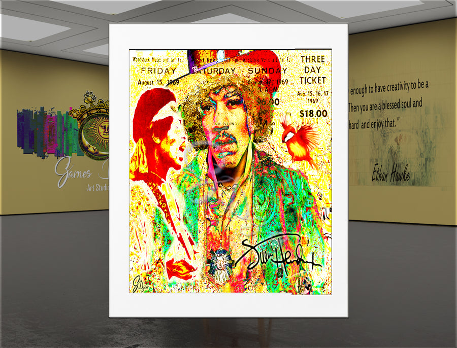 Jimi Hendrix Ticket – Rock Legend Canvas Art Print