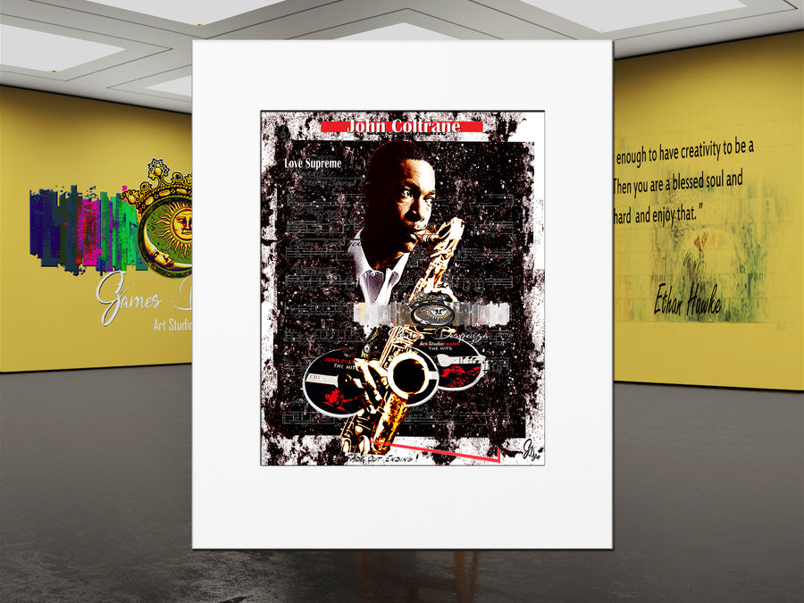 John Coltrane: The Math of Music – Jazz Wall Art Canvas Print