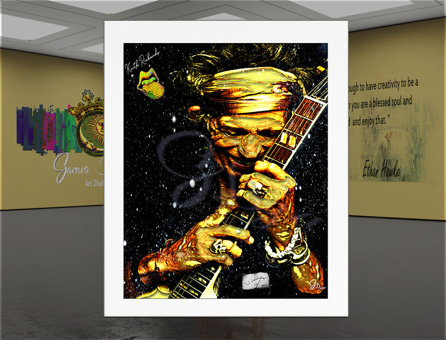 Keith Richards – Rock and Roll Wall Art Canvas Print