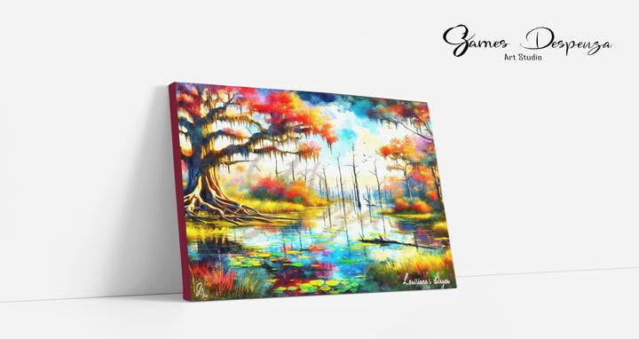 Bayou Autumn – Landscape Wall Art Canvas Print