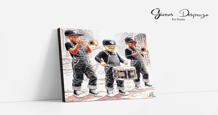 Three In The Easy – New Orleans Jazz Musician Canvas Print
