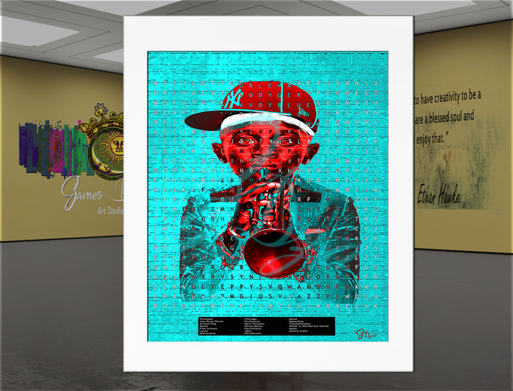 Puzzle on the Trumpet – Music Wall Art Canvas Print