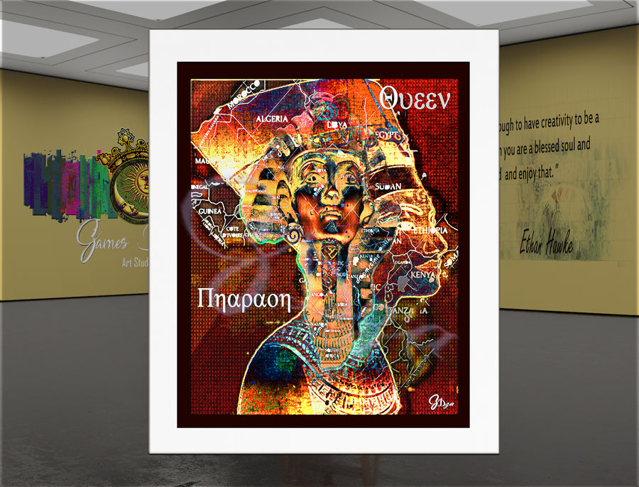 The Pharaoh Queen – Nefertiti Egyptian Queen Canvas Print