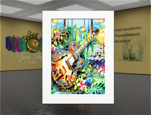 Rhythm in the Garden – Jazz Wall Art Canvas Print